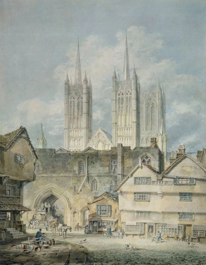 La Cattedrale di Lincoln, 1795 - British Museum, London